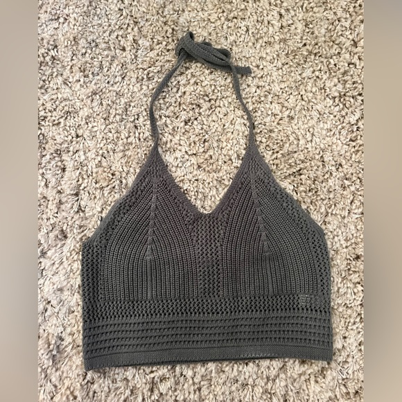 American Eagle Outfitters Tops - Green crochet tank